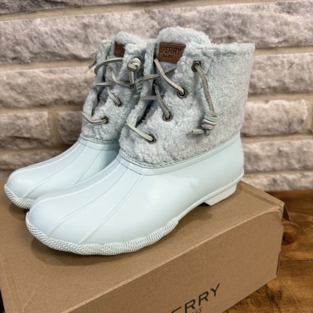 Sperry Saltwater Sherpa Boot Blue Size US 6 Women NEW IN BOX